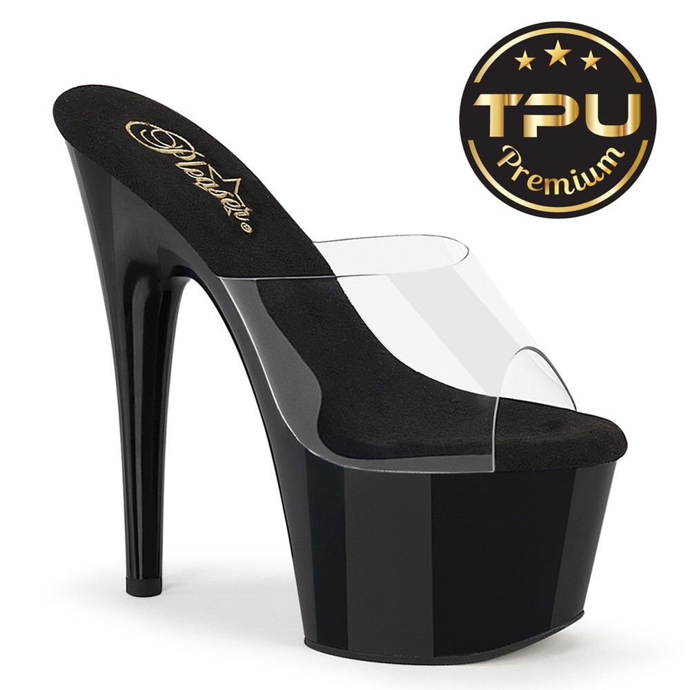 Pleaser - ADORE701PREM Sandalen - Schwarz/Transparent